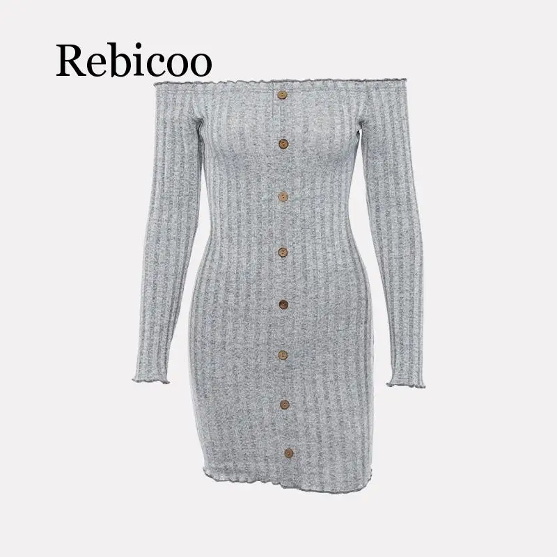 2019 Winter Women Knitted Dresses Autumn Sexy Off Shoulder Long Sleeve Party Club Mini Dress For Women Female
2019 Winter Women Knitted Dresses Autumn Sexy Off Shoulder Long Sleeve Party Club Mini Dress For Women Female