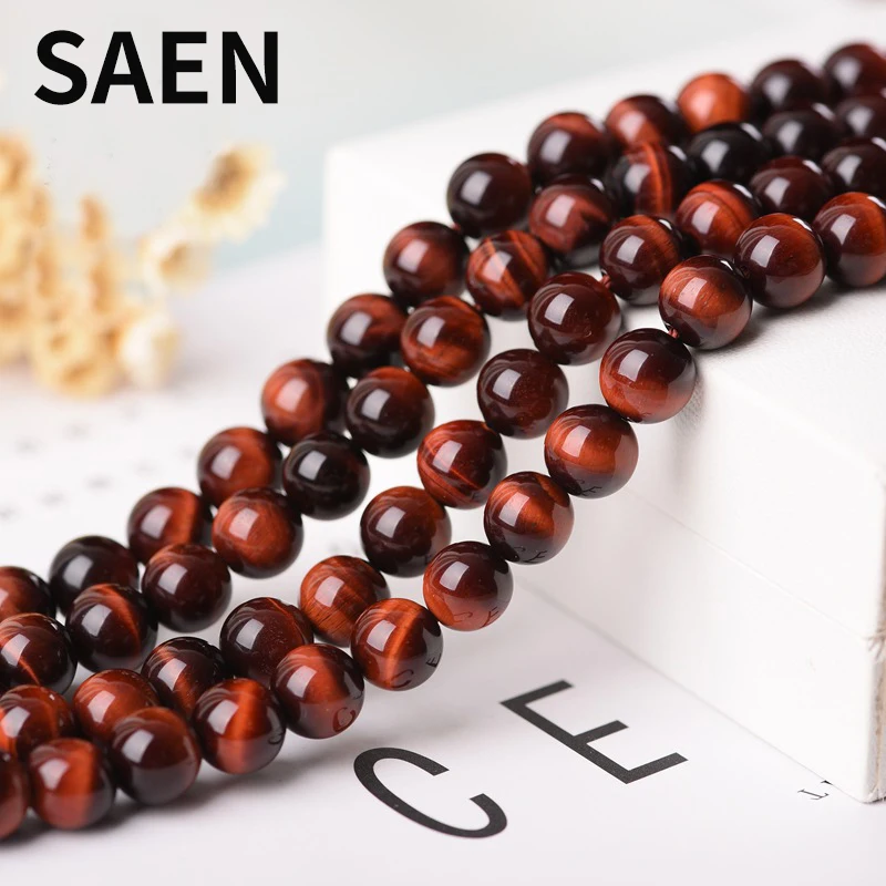 SAEN High Quality Natural Stone Beads Red TigerEye Size 4 6 8 10 12 14mm Bulk Loose Stone Beads For DIY Hand chain or Necklace
SAEN High Quality Natural Stone Beads Red TigerEye Size 4 6 8 10 12 14mm Bulk Loose Stone Beads For DIY Hand chain or Necklace