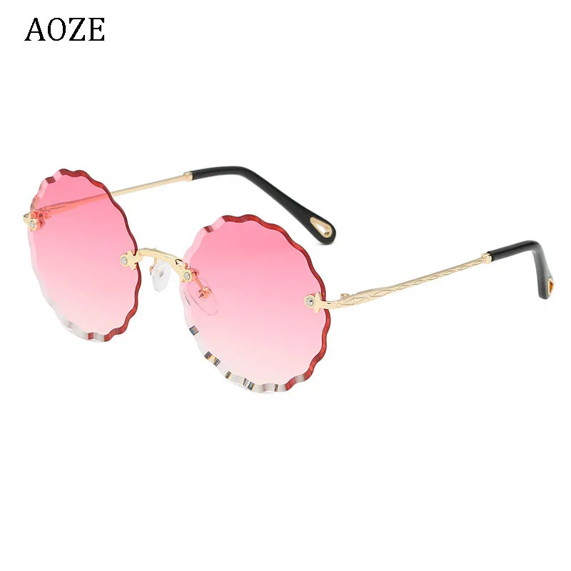 2019 AOZE luxury Round Sunglasses Women Brand Designer Rimless Sun Glasses for Female Tint Fashion rosie Eyewear oculos UV400
2019 AOZE luxury Round Sunglasses Women Brand Designer Rimless Sun Glasses for Female Tint Fashion rosie Eyewear oculos UV400