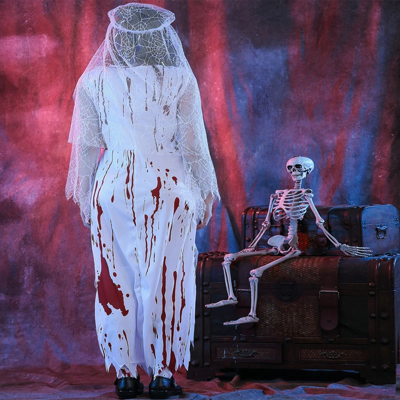 Free shipping adult zombie bride dress ghosts bride cosplay costume Halloween bloody corpse bride game Costume dress for women
Free shipping adult zombie bride dress ghosts bride cosplay costume Halloween bloody corpse bride game Costume dress for women