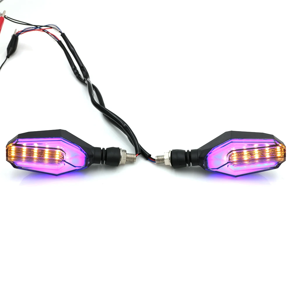 1pair Universal Fit 10mm Motorcycle Black Dual-Color Amber+Blue 2in1 LED Turn Signal Indicator DRL Light For Honda Yamaha Suzuki
1pair Universal Fit 10mm Motorcycle Black Dual-Color Amber+Blue 2in1 LED Turn Signal Indicator DRL Light For Honda Yamaha Suzuki