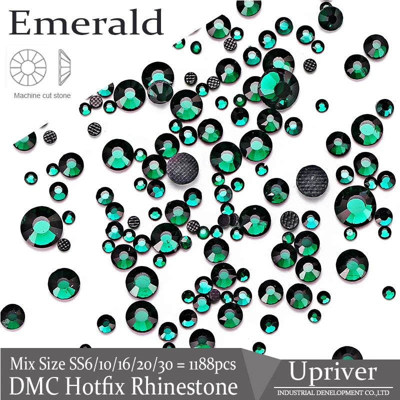 Upriver Hotfix Strass Glass Emerald SS6-SS30 Mix Sizes DMC Rhinestones Garment Accessories
Upriver Hotfix Strass Glass Emerald SS6-SS30 Mix Sizes DMC Rhinestones Garment Accessories