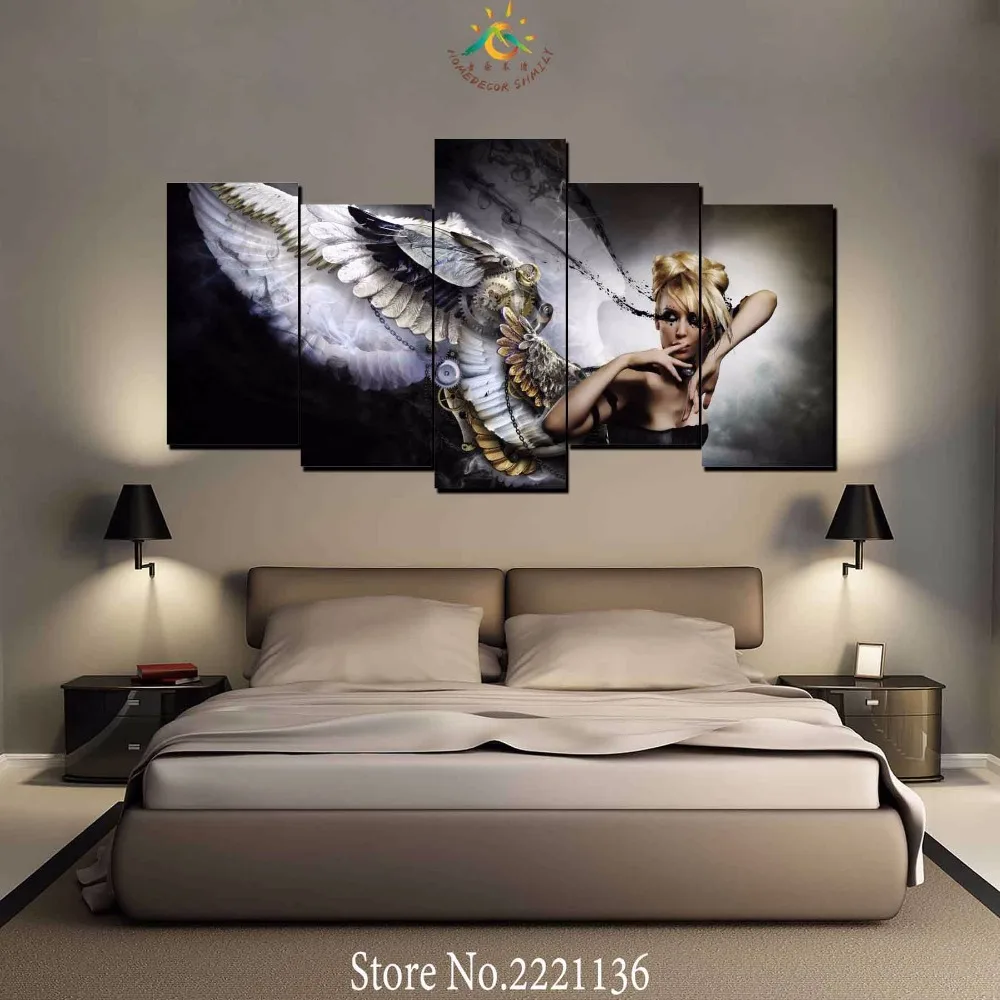 3-4-5 Pieces HD Angel Girl with Wings Wall Art Painting on Canvas Home Decoration Wall Art Pictures for Living Room
3-4-5 Pieces HD Angel Girl with Wings Wall Art Painting on Canvas Home Decoration Wall Art Pictures for Living Room