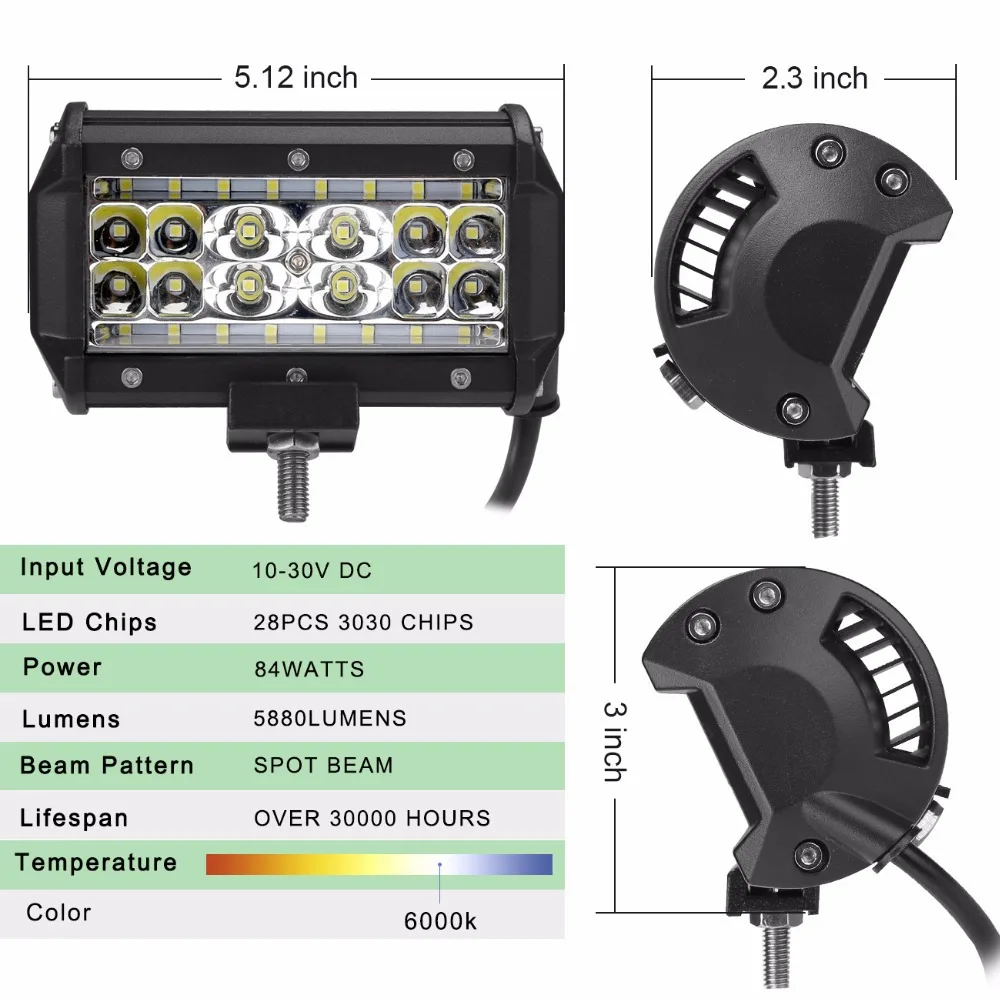 SUV highlight 84W28LED Рабочая лампа Беговая автомобильная 4 ряда 5 дюймов полевая 12v24v |