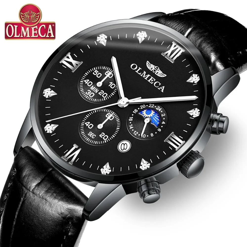Top Brand Luxury OLMECA Men WristWatch Chronograph Luminous Waterproof Quartz Watches Auto Date Relogio Masculino Leather Band
Top Brand Luxury OLMECA Men WristWatch Chronograph Luminous Waterproof Quartz Watches Auto Date Relogio Masculino Leather Band