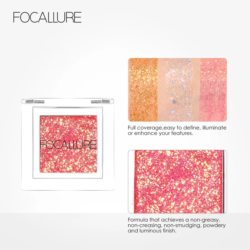 FOCALLURE Professional single Eyeshadow Glitter powder Colorful pigments waterproof women beauty shiny eye shadow eyes
FOCALLURE Professional single Eyeshadow Glitter powder Colorful pigments waterproof women beauty shiny eye shadow eyes