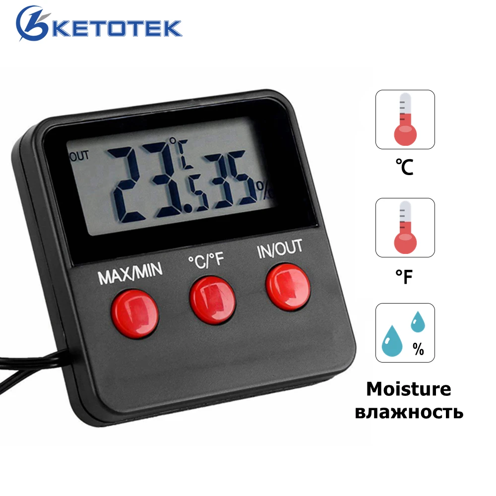 Цифровой термометр гигрометр ЖК-дисплей измеритель температуры влажности