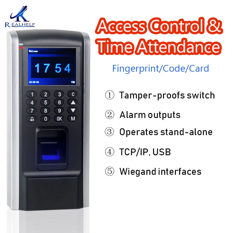 1800Capacity Biometric Fingerprint Access Control Technology with Smart Card Reader Staff Time and Attendance 125KHZ DC12V
1800Capacity Biometric Fingerprint Access Control Technology with Smart Card Reader Staff Time and Attendance 125KHZ DC12V