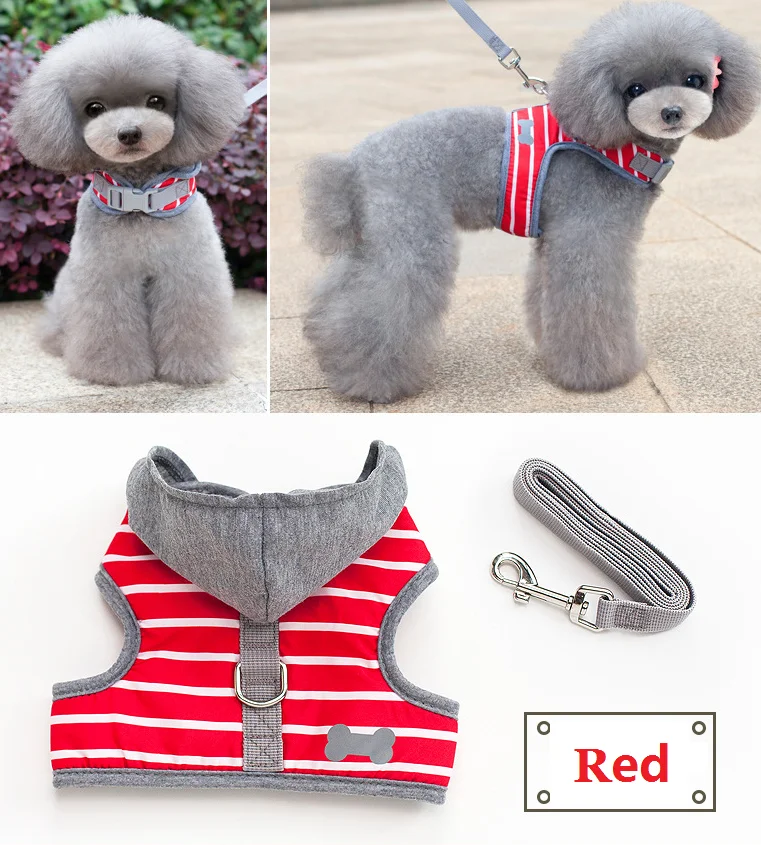 Small Dog Harness Vest Stripe Hood Dog Cat Harness Pet Leash Dog Breast Harness For Dog Puppy Clothes Jacket XS S M
Small Dog Harness Vest Stripe Hood Dog Cat Harness Pet Leash Dog Breast Harness For Dog Puppy Clothes Jacket XS S M