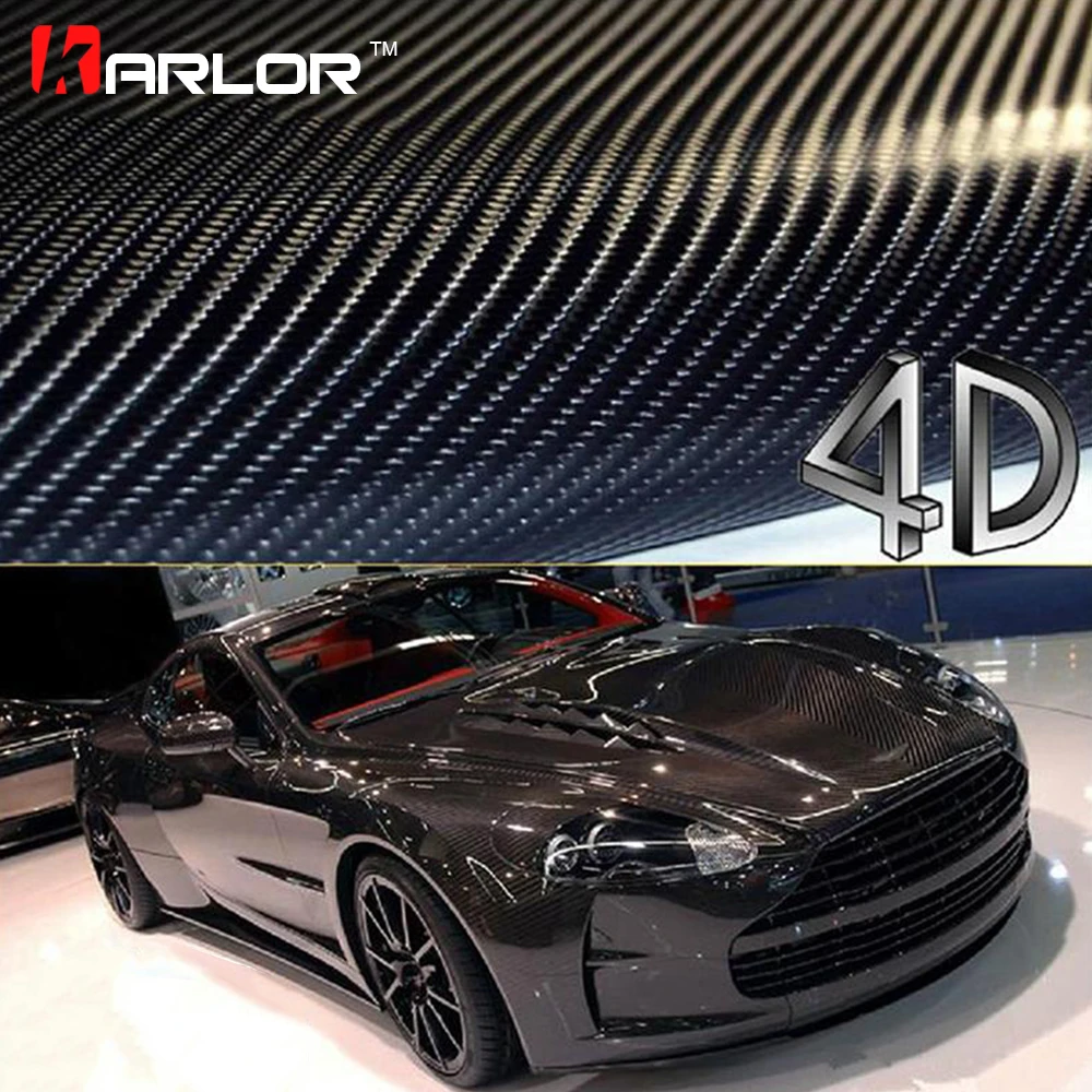 

200cm*40cm Car Styling 4D Carbon Fiber Fibre Vinyl Film Motorcycle Car Accessories 3M Car Stickers And Decals Waterproof Wrap