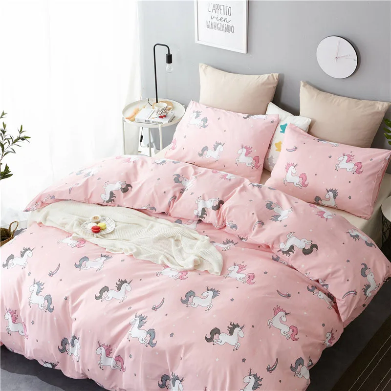 New Pink Unicorn bedding sets Embroidery bed set double Twin queen king size duvet cover bed sheet set pillowcase
New Pink Unicorn bedding sets Embroidery bed set double Twin queen king size duvet cover bed sheet set pillowcase