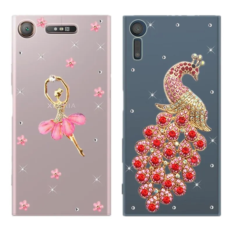 Роскошные Блестящие Твердые чехлы со стразами для sony Xperia XZ2 XZ1 Compact Premium XZ3 XZ4 1 10 PLUS XZ