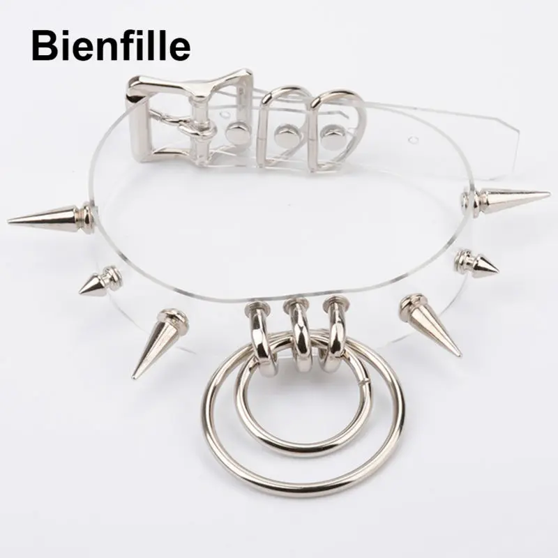 Handmade 100% Brand Romantic Punk Gothic Long Spikes Velvet Choker Hanging With Double O Round Clear Collar Transparent Necklace
Handmade 100% Brand Romantic Punk Gothic Long Spikes Velvet Choker Hanging With Double O Round Clear Collar Transparent Necklace