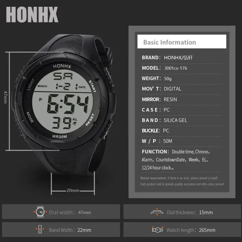 watch Men Sports Watches Men's Quartz LED Digital Hour Clock Male Military Wrist digital Watch Relogio Masculino
watch Men Sports Watches Men's Quartz LED Digital Hour Clock Male Military Wrist digital Watch Relogio Masculino