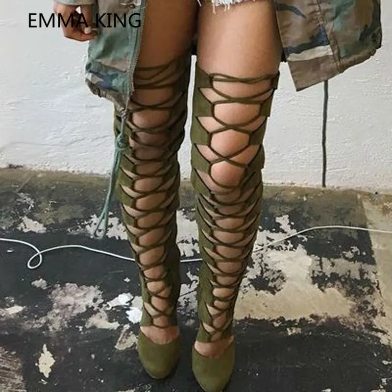 2019 Fashion Flock Hollow Ladies Summer Gladiator Sandals Boots Pointed Toe Sexy Thin High Heels Shoes Woman Over The Knee Boots
2019 Fashion Flock Hollow Ladies Summer Gladiator Sandals Boots Pointed Toe Sexy Thin High Heels Shoes Woman Over The Knee Boots