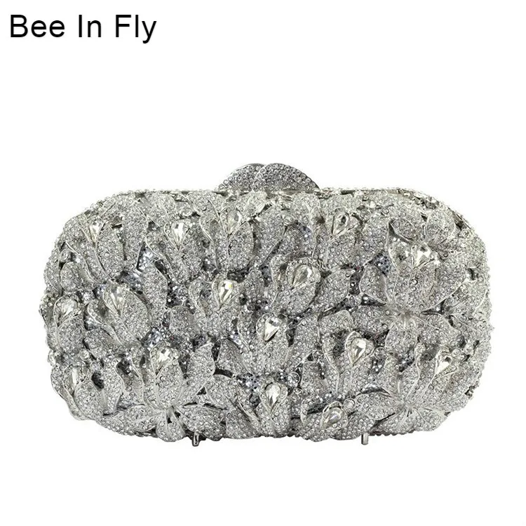 Bee In Fly Newest Women Silver Evening Party Bag Diamonds Crystal Clutch Luxury Bridal Wedding Party Wallet Purse Handbag
Bee In Fly Newest Women Silver Evening Party Bag Diamonds Crystal Clutch Luxury Bridal Wedding Party Wallet Purse Handbag