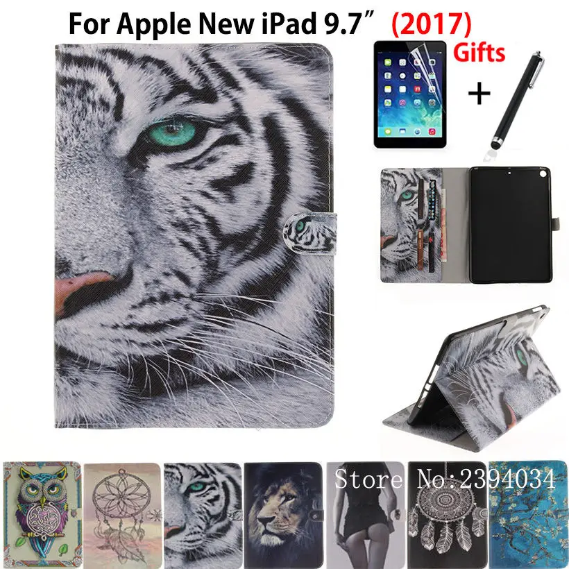 Чехол с тигровым рисунком для Apple нового iPad 9 7 2017 2018 6-го поколения чехол A1822 A1954