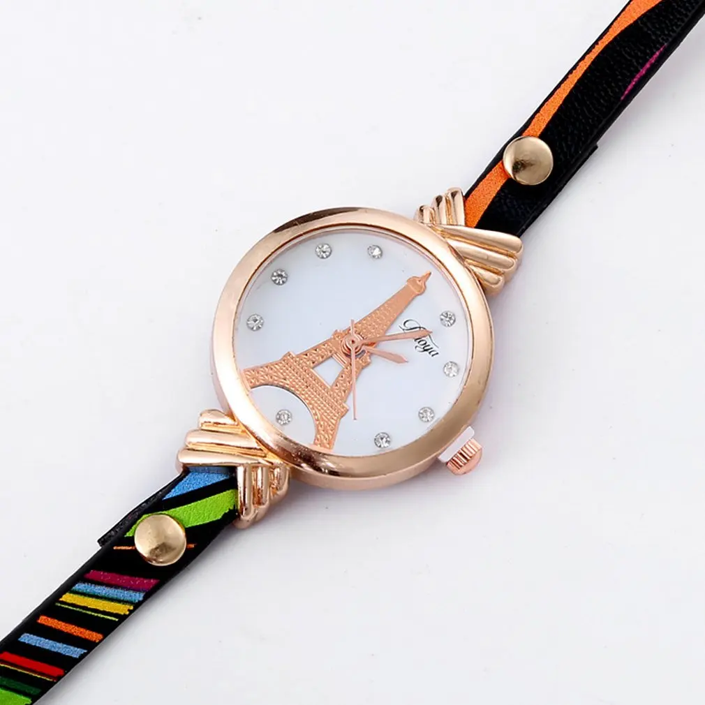 Coloured Striped Tower Lady's Bracelet watch Lady Quartz Watch Fashion Leather Women Watch Casual Wrist Watch HOT SALE
Coloured Striped Tower Lady's Bracelet watch Lady Quartz Watch Fashion Leather Women Watch Casual Wrist Watch HOT SALE