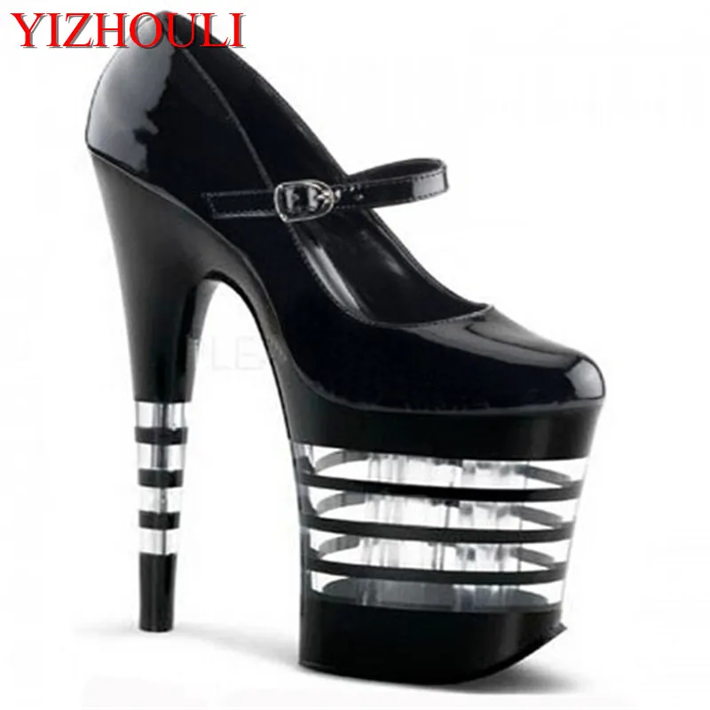 8 inch Womens Fashion Pump Platform Stiletto High Heel Shoes 20cm Sexy Black Stripe Transparent Shoes Dance Shoes
8 inch Womens Fashion Pump Platform Stiletto High Heel Shoes 20cm Sexy Black Stripe Transparent Shoes Dance Shoes
