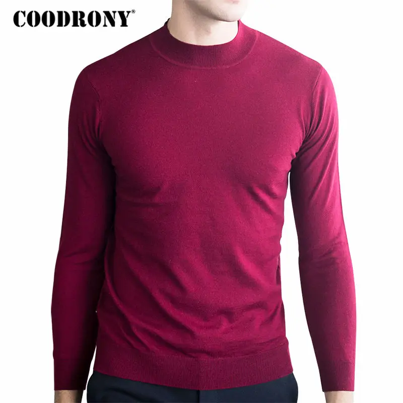 Мужской теплый трикотажный кашемировый свитер COODRONY брендовый Повседневный
