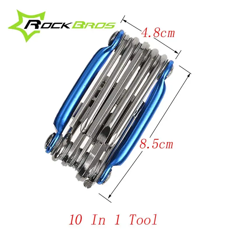 ROCKBROS Multifunctional Bicycle Repair Folding Tools Sets Kit Wrench Screwdriver Chain Cutter Portable MTB Bike Accessories | Спорт и
