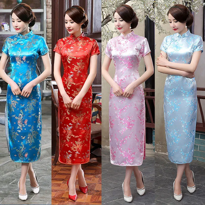 S-5XL Plus Size Large Retro Women Chinese Dragon Phoenix Long Silk Cheongsam Cheongsams Dress Qipao for Women Lady
S-5XL Plus Size Large Retro Women Chinese Dragon Phoenix Long Silk Cheongsam Cheongsams Dress Qipao for Women Lady