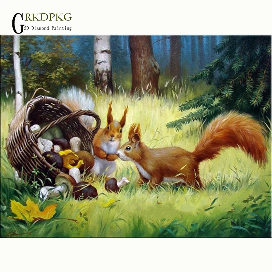 Diamond Embroidery Animal Nature Full Square Diamond Painting Cross Stitch Squirrel Picture Rhinestones Diamond Mosaic Decor ima
Diamond Embroidery Animal Nature Full Square Diamond Painting Cross Stitch Squirrel Picture Rhinestones Diamond Mosaic Decor ima