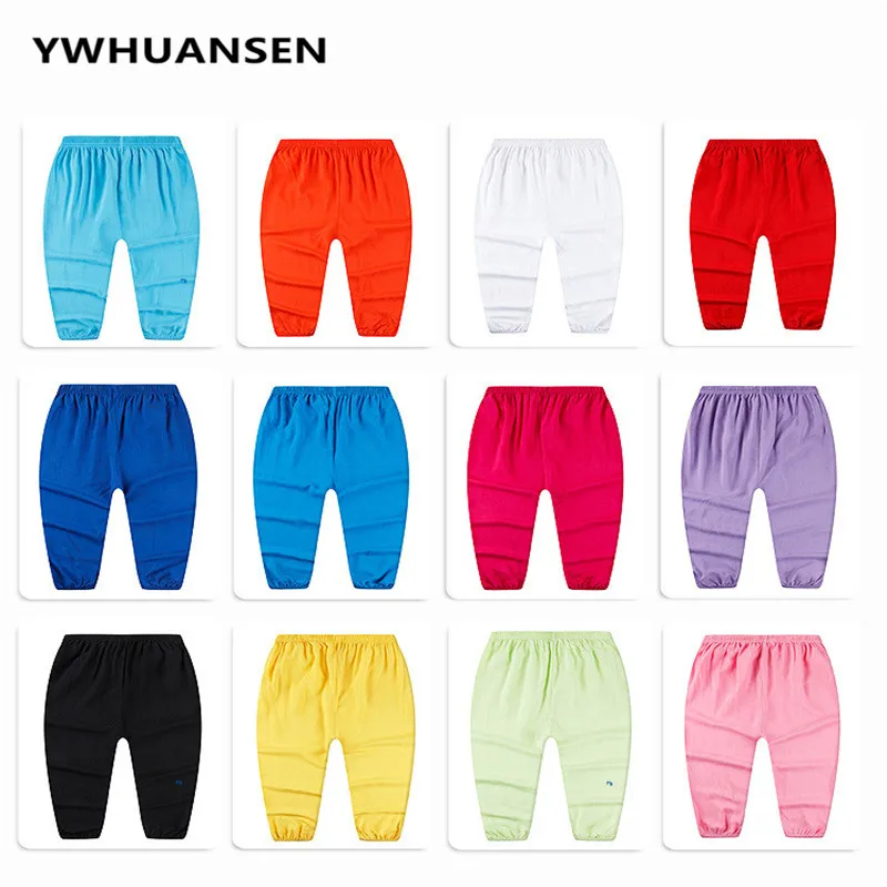 YWHUANSEN Children Summer Trousers Girl Anti-mosquito Harem Pants Printing Thin Girls Toddler Teen Clothing for Boys Child | Мать и
