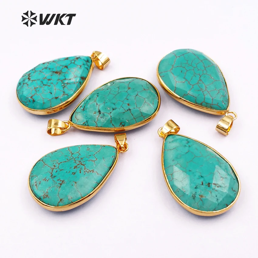WT-P1357, Новое поступление, очаровательные Зеленые Подвески из натурального камня с каплевидной ограненной формой, с металлическим покрытием, для женщин, подвески, ожерелье
WT-P1357, Новое поступление, очаровательные Зеленые Подвески из натурального камня с каплевидной ограненной формой, с металлическим покрытием, для женщин, подвески, ожерелье