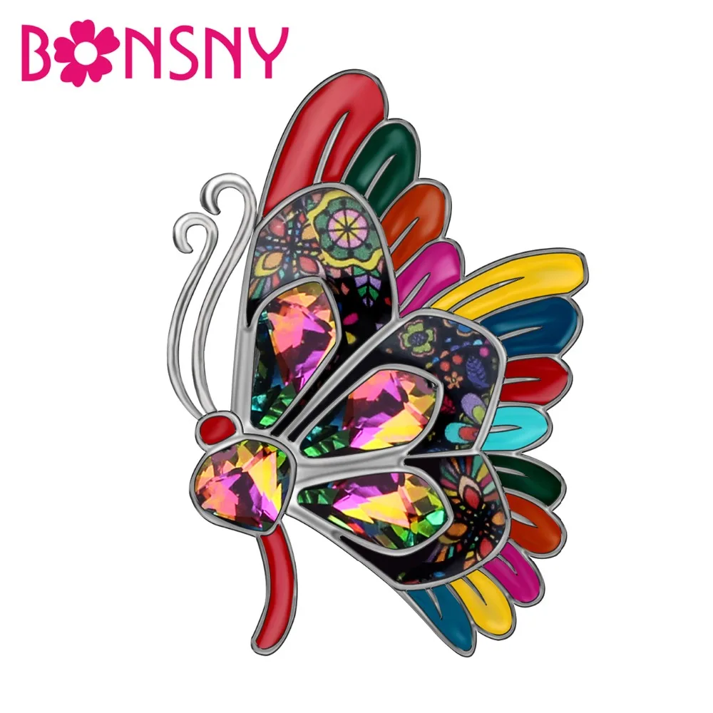 Bonsny Enamel Alloy Rhinestone Fashion Butterfly Brooches Clothes Scarf Pin Cute Insect Jewelry For Women Girls Gift Decoration
Bonsny Enamel Alloy Rhinestone Fashion Butterfly Brooches Clothes Scarf Pin Cute Insect Jewelry For Women Girls Gift Decoration