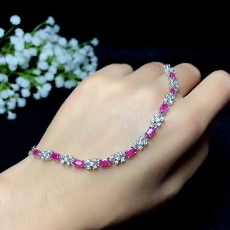 shilovem 925 sterling silver real natural Ruby Bracelets fine Jewelry trendy women party new plant wedding 3*5mm bl0305019agh
shilovem 925 sterling silver real natural Ruby Bracelets fine Jewelry trendy women party new plant wedding 3*5mm bl0305019agh