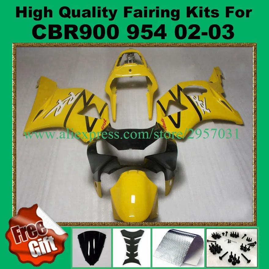 Free screws+gifts Fairing kit for HONDA CBR900RR 954 02 03 CBR 900RR 2002 2003 ABS All Yellow Fairings bodywork
Free screws+gifts Fairing kit for HONDA CBR900RR 954 02 03 CBR 900RR 2002 2003 ABS All Yellow Fairings bodywork