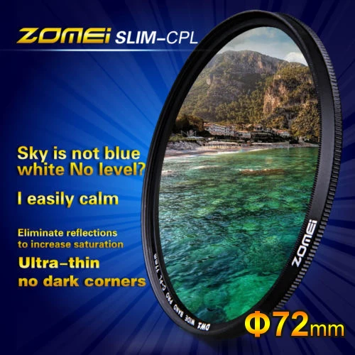 Original ZOMEI 72mm Ultra Slim Optical Glass PRO Digital CPL PL-CIR Circular Polarizing Polarizer Camera Lens Filters 72 mm
Original ZOMEI 72mm Ultra Slim Optical Glass PRO Digital CPL PL-CIR Circular Polarizing Polarizer Camera Lens Filters 72 mm