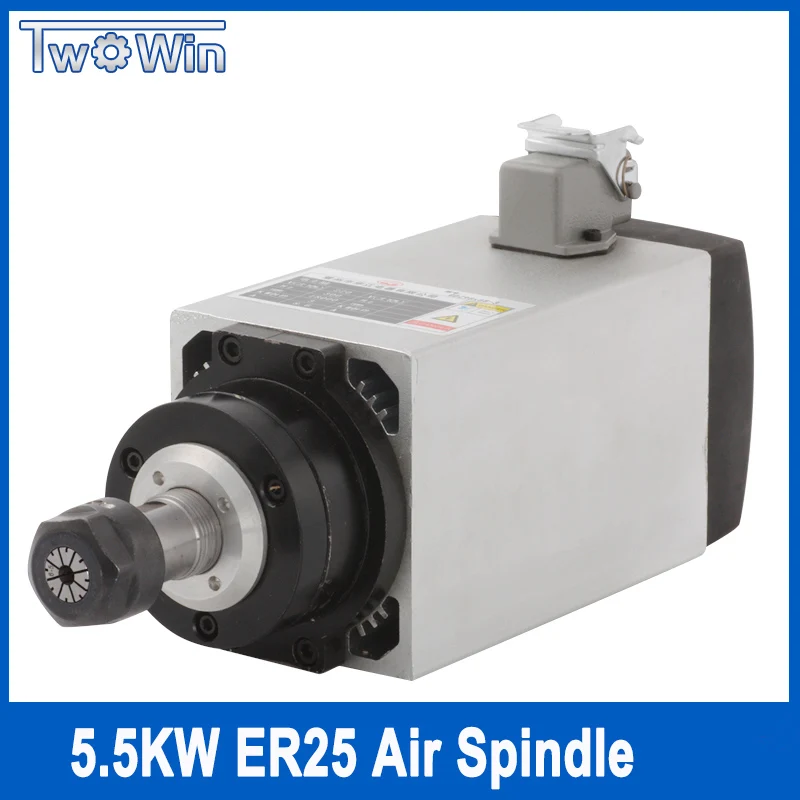 5.5kw ER25 air cooled spindle 300hz ceramic ball bearings square spindle ER25 collet 4pcs bearings 0.01mm accuracy
5.5kw ER25 air cooled spindle 300hz ceramic ball bearings square spindle ER25 collet 4pcs bearings 0.01mm accuracy