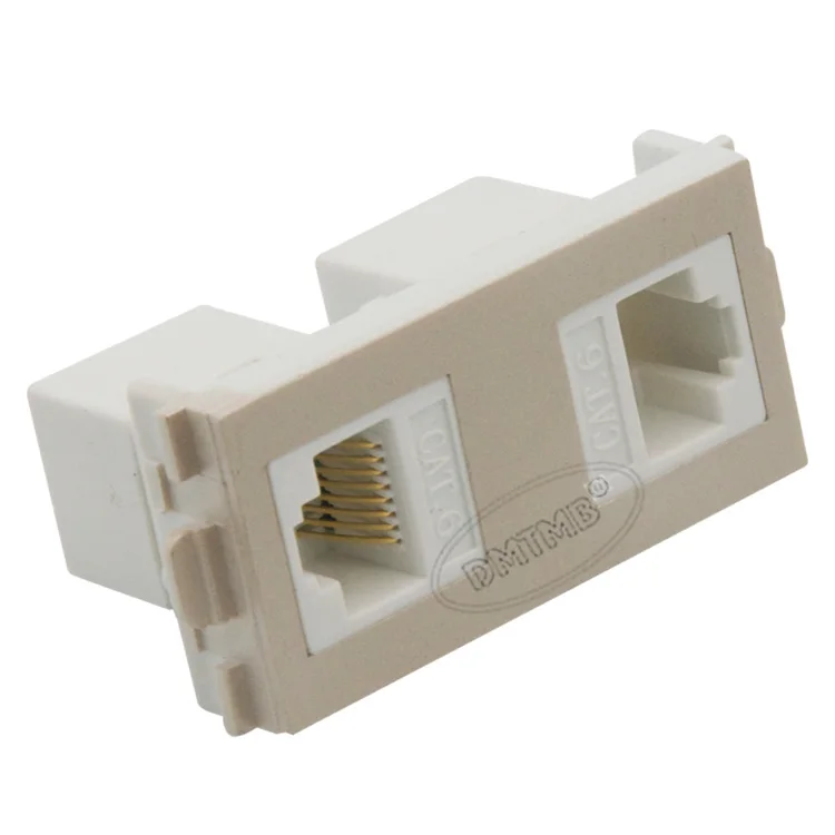 Двойной разъем RJ45 CAT6 femlae С Золотым корпусом | Электроника