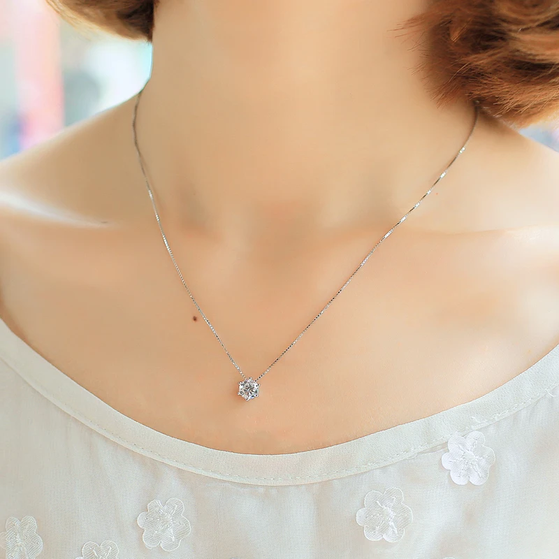 925 Sterling Silver Necklace Six Claw AAA CZ Mosaic Zircon Choker Necklace For Women collier Valentine's Day Gift
925 Sterling Silver Necklace Six Claw AAA CZ Mosaic Zircon Choker Necklace For Women collier Valentine's Day Gift
