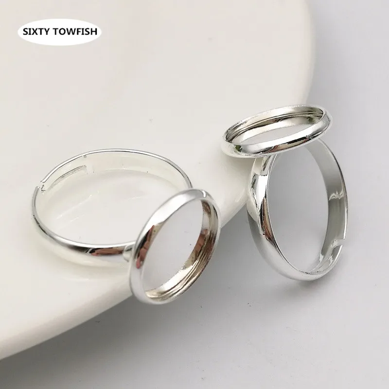 Ring Settings 50pcs/lot 10-12-14-16-18-20mm Jewelry Ring Accessories Brass Silver Plated Rings Cameo Base Settings Findings
Ring Settings 50pcs/lot 10-12-14-16-18-20mm Jewelry Ring Accessories Brass Silver Plated Rings Cameo Base Settings Findings
