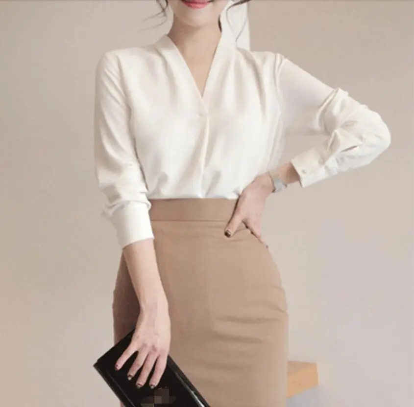 Spring 2019 New Chiffon White / Gray Shirt Women's Fashion OL Loose Shirt Office Lady Ladies Blouse Tops
Spring 2019 New Chiffon White / Gray Shirt Women's Fashion OL Loose Shirt Office Lady Ladies Blouse Tops