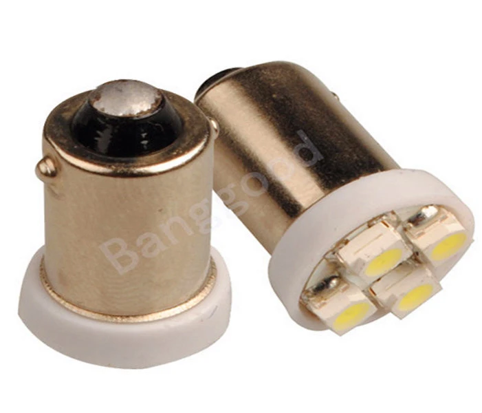 10 шт./лот T11 BA9S 1895 T4W 363 4 LED 3528 SMD белые Автомобильные Боковые клиновидные огни лампа