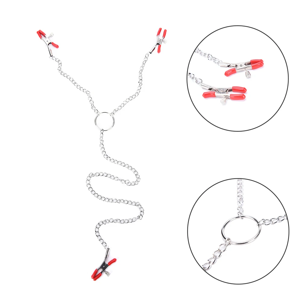 Exotic Accessories Woman Sexy Nipple Clamps Labia Breast Nipple Clamps With Chain
Exotic Accessories Woman Sexy Nipple Clamps Labia Breast Nipple Clamps With Chain
