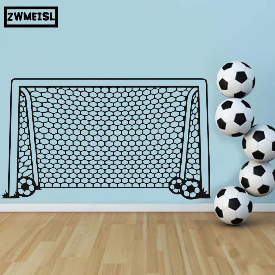 ZWMEISL Football Soccer Goal Mesh Net Sports Wall Decal Vinyl Decor Art Sticker For Boys Room Kids Nursery Home Mural | Дом и сад