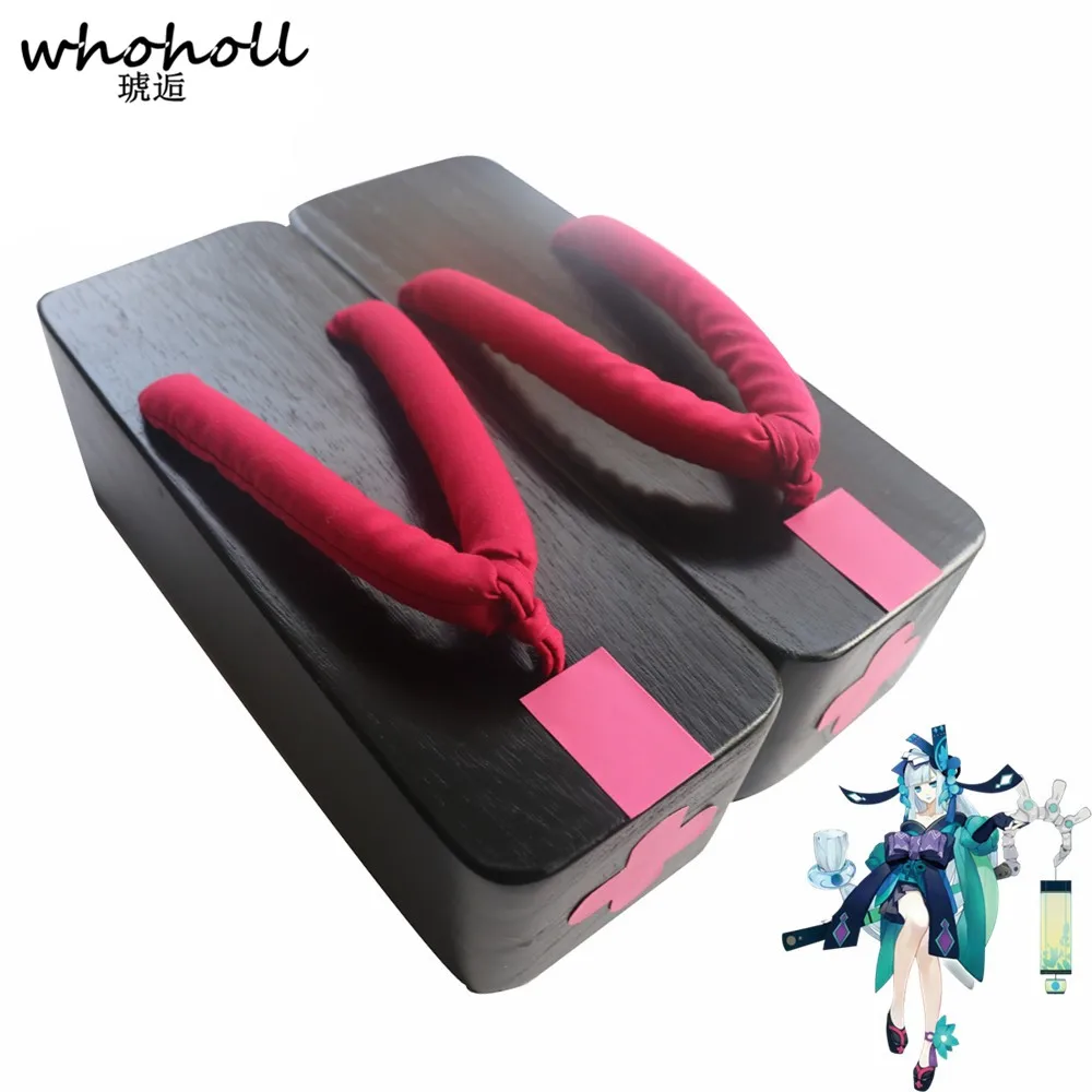 WHOHOLL Cosplay Geta Onmyoji Aoandou SR Cosplay Costumes Shoes Women Flip-flops Sandals Comiket Clogs Black Thick Bottom Shoes
WHOHOLL Cosplay Geta Onmyoji Aoandou SR Cosplay Costumes Shoes Women Flip-flops Sandals Comiket Clogs Black Thick Bottom Shoes