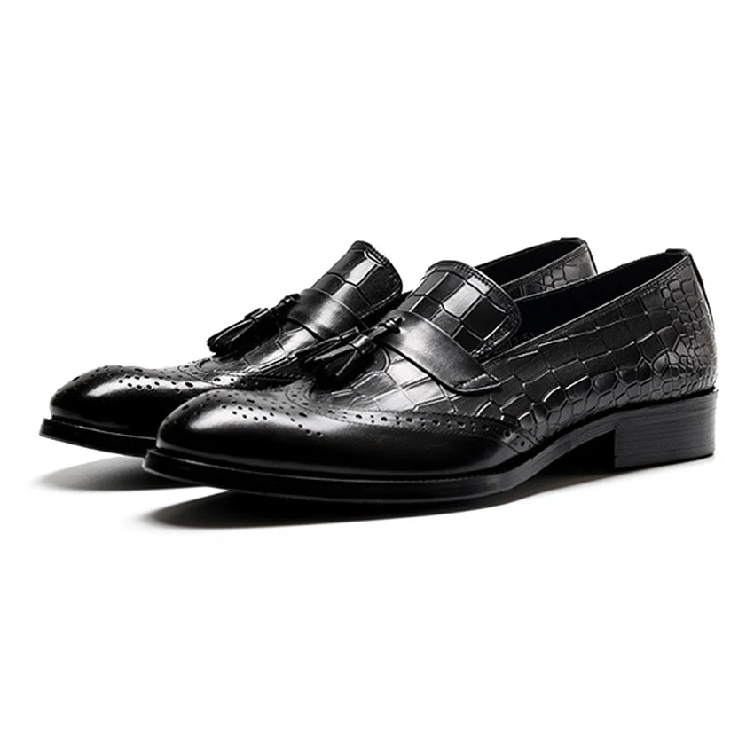 British Designer Genuine Leather Men's Loafers Formal Dress Round Toe Slip on Man Wingtip Flats Vintage Male Brogue Shoes HMS39
British Designer Genuine Leather Men's Loafers Formal Dress Round Toe Slip on Man Wingtip Flats Vintage Male Brogue Shoes HMS39
