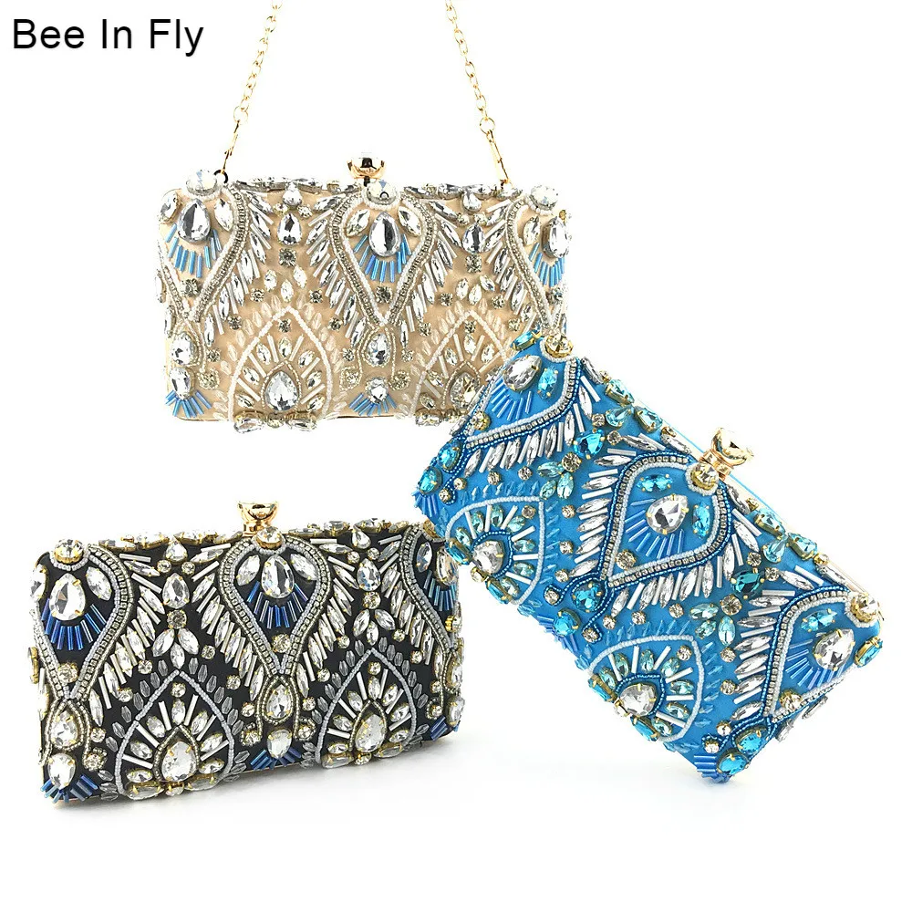 Bee In Fly European Style Handmade Ladies Beaded Evening Bag Pearl Bridal Clutch Purse Bag
Bee In Fly European Style Handmade Ladies Beaded Evening Bag Pearl Bridal Clutch Purse Bag