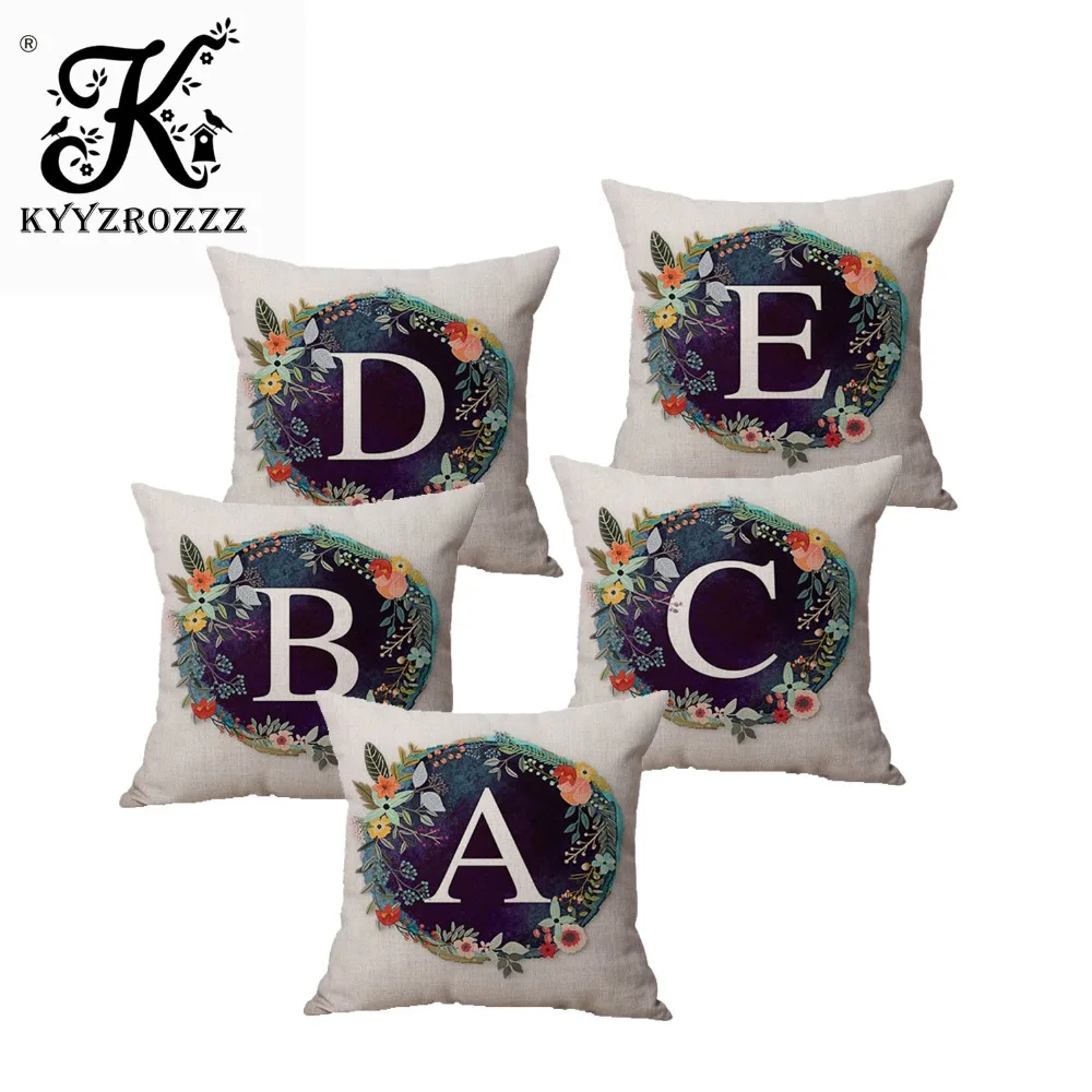 Nordic Flower Anadem Letters of Alphabet Sofa Bench Decorative Throw Pillow Case Cotton Dark Blue Floral Garland Cushion Cover
Nordic Flower Anadem Letters of Alphabet Sofa Bench Decorative Throw Pillow Case Cotton Dark Blue Floral Garland Cushion Cover