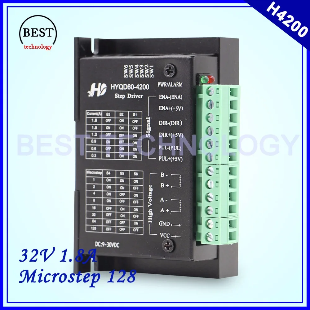 Nema17 Stepper Motor Driver H4200 Motor Driver DC9-30v 1.8A Microstep 128 for NEMA17 stepping motor
Nema17 Stepper Motor Driver H4200 Motor Driver DC9-30v 1.8A Microstep 128 for NEMA17 stepping motor