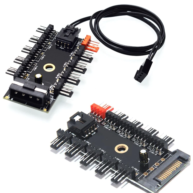 15 Pin SATA to 10 Port 4pin power supply Spliter adapter Computer Chassis Case Cooling Fan system 4 3 Pin Fan Power HUB
15 Pin SATA to 10 Port 4pin power supply Spliter adapter Computer Chassis Case Cooling Fan system 4 3 Pin Fan Power HUB