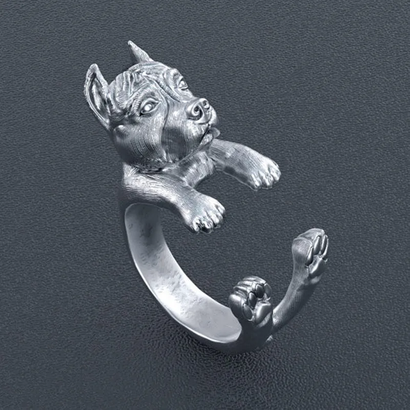 10pcs/lot retro punk America Pit Bull Terrier Ring free size hippie animal pit bull dog Ring jewelry for pet lovers
10pcs/lot retro punk America Pit Bull Terrier Ring free size hippie animal pit bull dog Ring jewelry for pet lovers