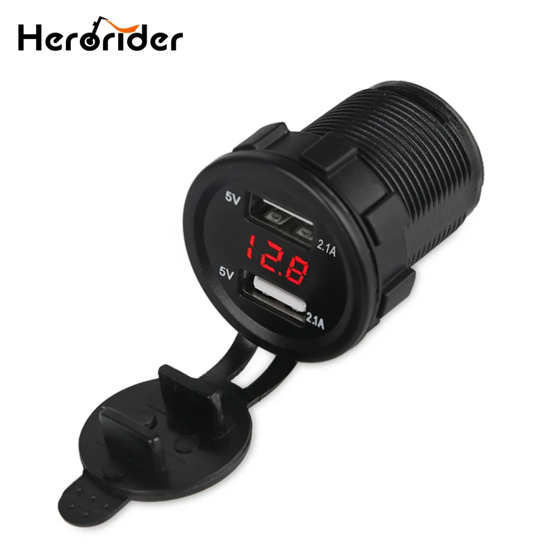 Автомобильное зарядное устройство Herorider 12 В с двумя usb-портами вольтметр измеритель напряжения светодиодное USB Автомобильное зарядное устр...
Автомобильное зарядное устройство Herorider 12 В с двумя usb-портами вольтметр измеритель напряжения светодиодное USB Автомобильное зарядное устр...