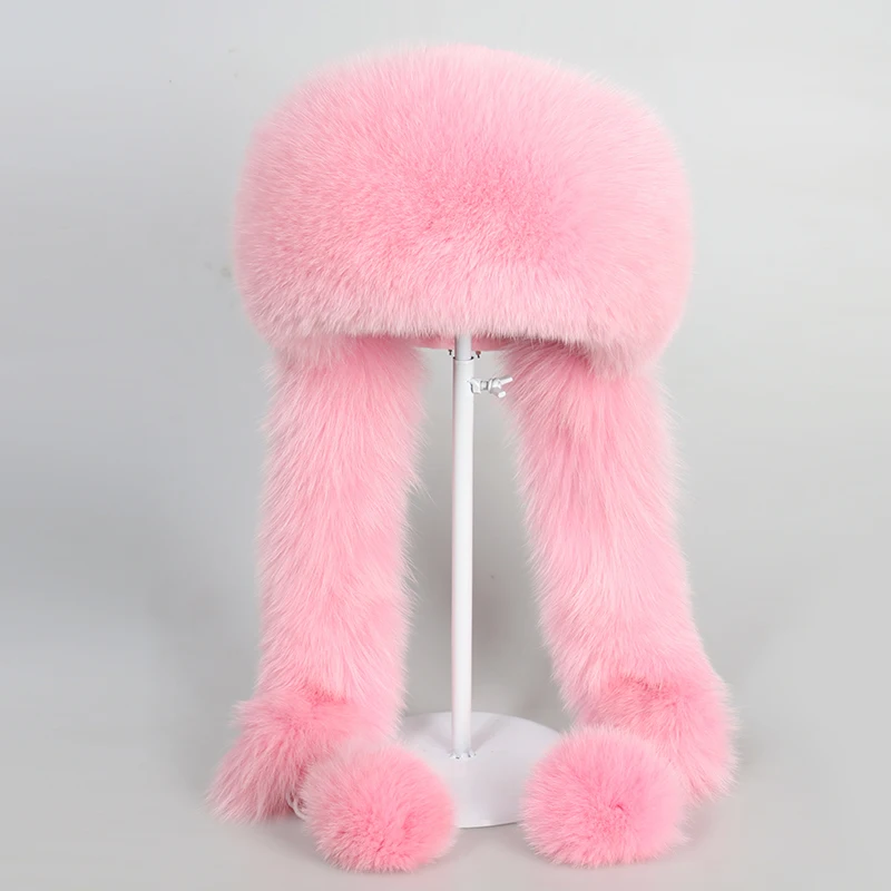 Women's Natural Fox Fur Hat Winter Hats for Women Fox Fur Scarf Large Fox Pompom Women Streetwear Hat with Ears Warm Gorro MY807
Women's Natural Fox Fur Hat Winter Hats for Women Fox Fur Scarf Large Fox Pompom Women Streetwear Hat with Ears Warm Gorro MY807